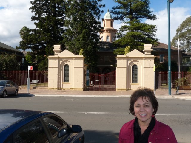 Karen Maber, descendant of George Gilbert revisits site of 1843 Phelps drawing of Cabrogal Tribe